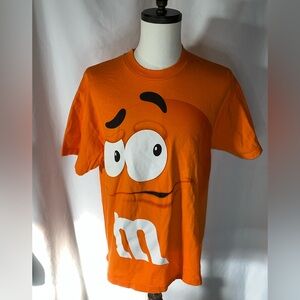 M&M's World Orange Character Big Face 2009 Men’s T-Shirt